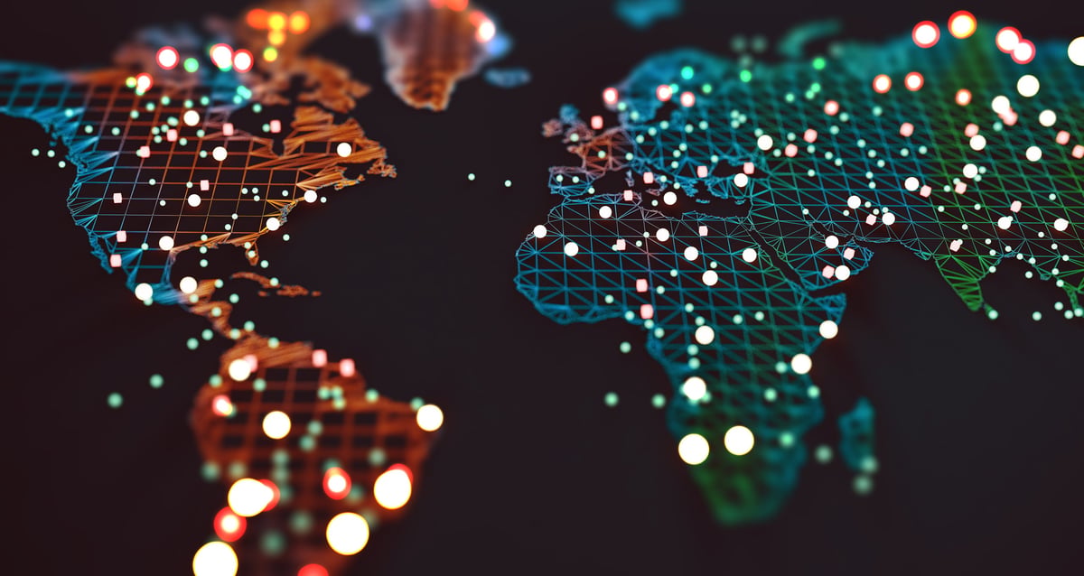 3d illustration and concept of international logistics of agreements and international business. Networks and companies around the world.